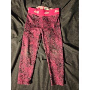 Nike Girls Toddlers Size 3T Pink Black Leggings Pants Stretch